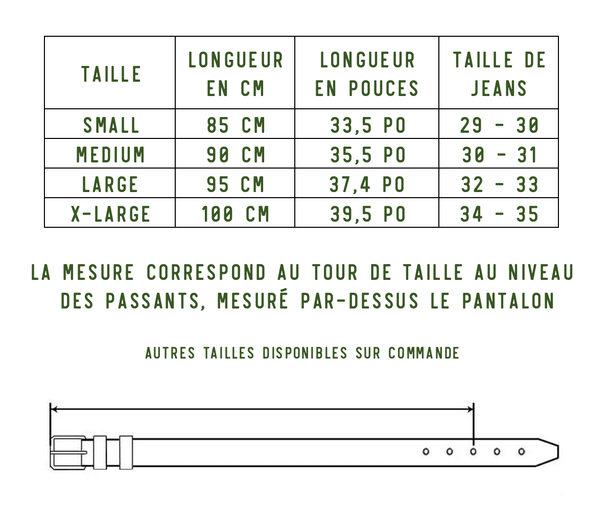 Barróg · Ceintures en cuir · Boucle ovale
